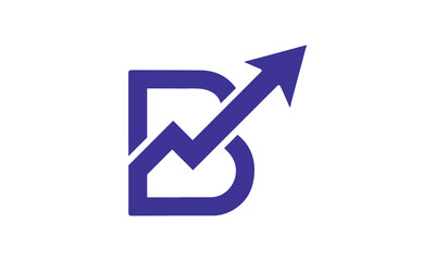 B Letter Growth Logo Design © Jahidul