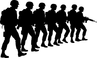 American Army  Soldiers Honoring a Fallen Comrade Vector Bundle