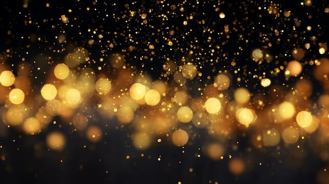 Golden Light Bokeh Background