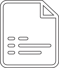 A sleek document graphic outlines information on a page with lines, perfect for business interfaces, application design, and website development, adding a clean touch to any presentation.