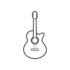 Fototapeta premium guitar line art