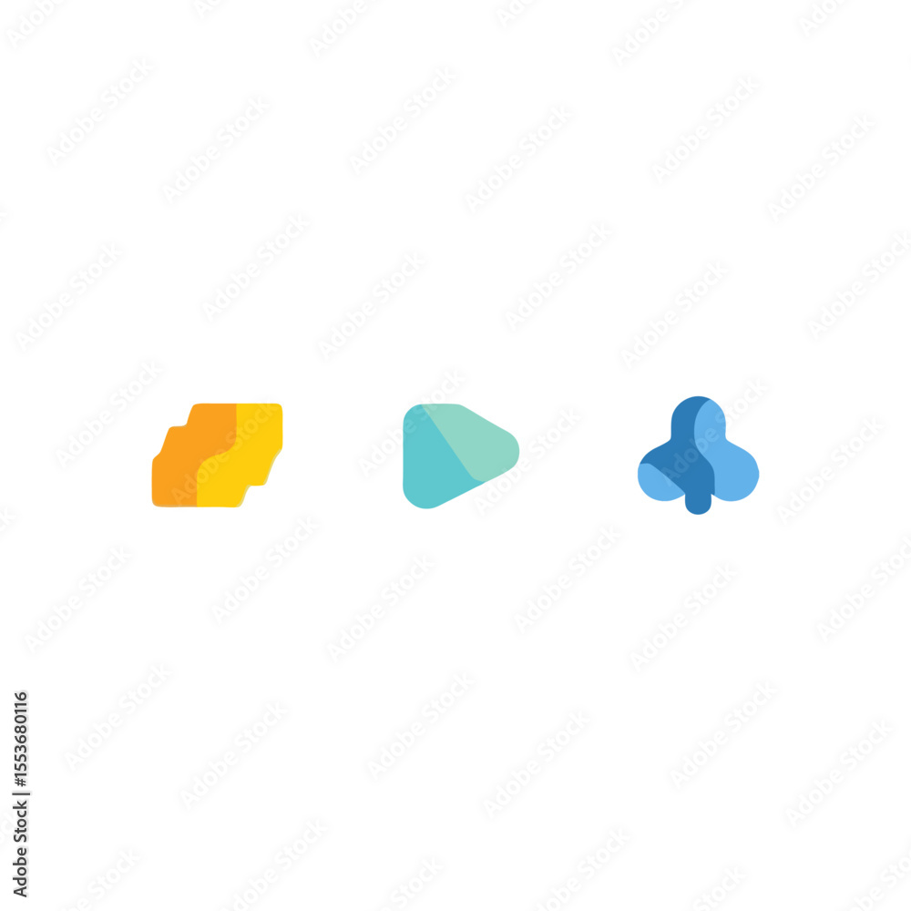 Poster abstract geometric shapes in vibrant colors create a modern and dynamic visual composition for desig