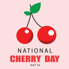 National cherry day celebration poster