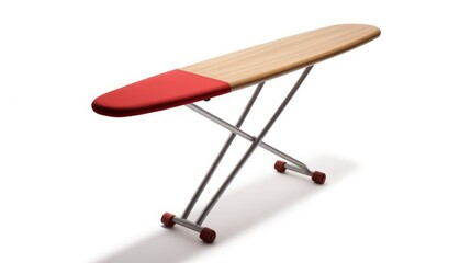 Modern Folding Ironing Board on White Background

