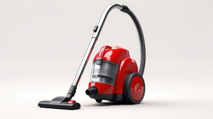 Modern Household Vacuum for Cleaning and Dust Removal on white background
