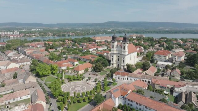 Aerial view of Tata in Hungary