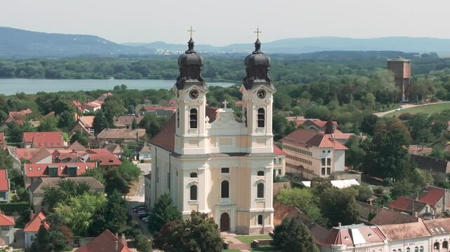 Aerial view of Tata in Hungary