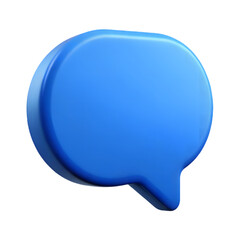 3d blue speech bubble png