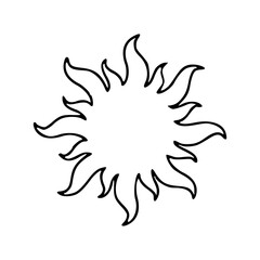stylized sun outline