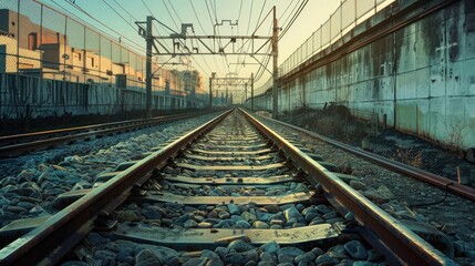 Fototapeta premium Image of a railway line