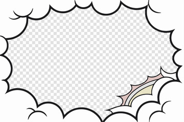 Blank Comic Book Speech Bubble Design Element