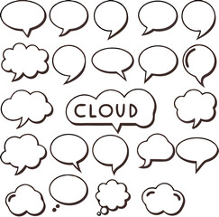 Collection of Blank Speech Bubbles and Thought Bubbles for Design