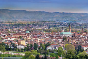 Aerial view of Vicenza, Italy