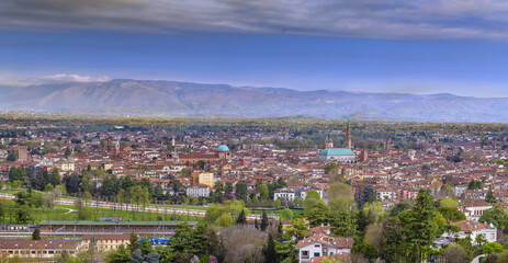 Fototapeta premium Aerial view of Vicenza, Italy