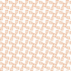 Abstract-Cartoon-Figure-Pattern-Orange