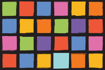 Creative collection of colorful rectangular forms painted in rough strokes and vivid tones, ideal for contemporary art, layout fillers, or design accents.