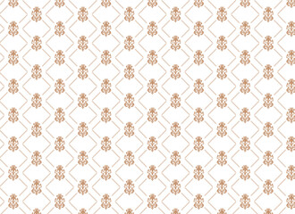 Obraz premium Damask seamless emboss pattern background. Vector classical luxury old damask ornament, royal victorian seamless texture for wallpapers, textile, wrapping. Vintage exquisite floral baroque template.