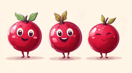 I love you cherry much greeting card with pair of cute smiling cherry characters holding hands on white background. Holiday banner with funny berries for Valentines day