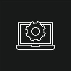 Software Development and System Configuration Icon for IT Support, Application Maintenance, and Computer Process Automation
