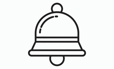 bell outline icon, handbell vector illustration, kids coloring page