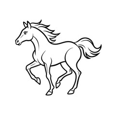 Obraz premium running-horse-outline-vector-singel-item-horse---j (2).eps