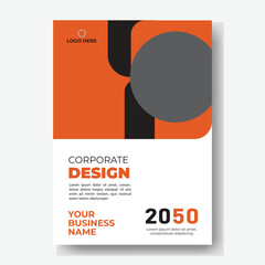 Fototapeta premium Poster flyer pamphlet brochure cover design layout space for photo background, vector illustration template in A4 size. 