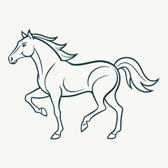 Obraz premium running-horse-outline-vector-singel-item-horse---j.eps