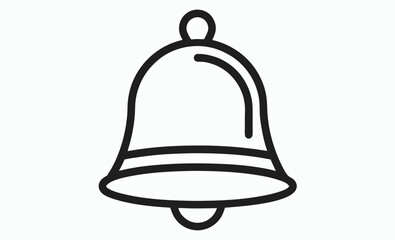 bell outline icon, handbell vector illustration, kids coloring page
