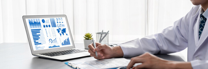 Business data dashboard provide brisk business intelligence analytic for marketing strategy planning