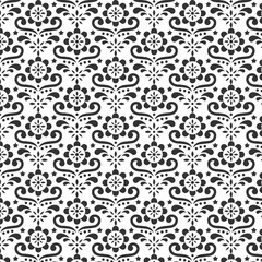 Vector damask seamless pattern background. Classical luxury old fashioned damask ornament, royal victorian seamless texture for wallpapers,
 textile, wrapping