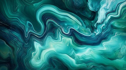 A vivid emerald green background with smooth flowing patterns