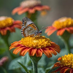 Obraz premium butterfly on flower