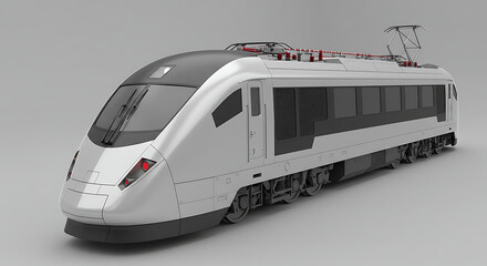 Fototapeta premium Modern High-Speed Electric Train Design Sleek, Efficient, and Sustainable Transportation