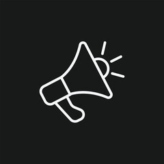 Megaphone Icon for Marketing Announcements, Public Promotions, and Broadcasting Important News Alerts