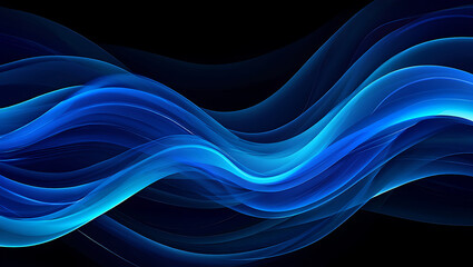 Abstract Blue Wave Background: Serene, Elegant, and Modern Digital Art Design.