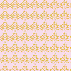 Damask seamless vector background. baroque style pattern. Graphic ornate pattern for wallpaper, fabric, packaging, wrapping. Damask flower ornament.

