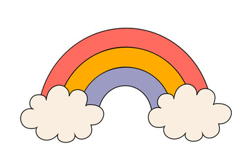 Groovy hippie 70s posters Groovy raimbow Funny cartoon flower love daisy