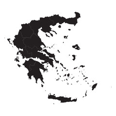 Detailed political and geographical map of Greece with regions, cities, islands, borders, and terrain
