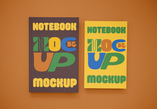 Minimalist Notebook on Orange.You can change the background color.