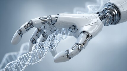 Robotic Hand Holding DNA Strand