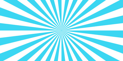 Sun ray vector background radial sunrise or sunset light retro design. Horizontal, universal for website, text, marketplaces, products, business. Abstract contrast radial burst pattern twisted rays.