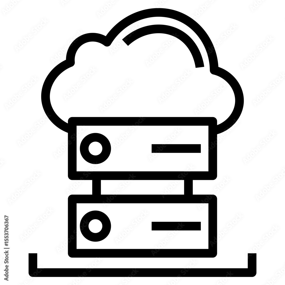 Poster server vector icon
