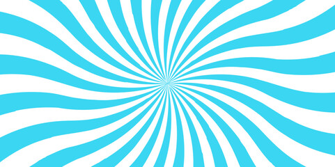 Sun ray vector background radial sunrise or sunset light retro design. Horizontal, universal for website, text, marketplaces, products, business. Abstract contrast radial burst pattern twisted rays.
