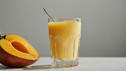 glass of mango juice