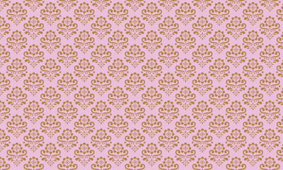 Vector damask seamless pattern background. Classical luxury old fashioned damask ornament, royal victorian seamless texture for wallpapers, textile, wrapping. Exquisite floral baroque template.