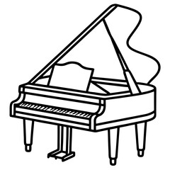 piano and music notes