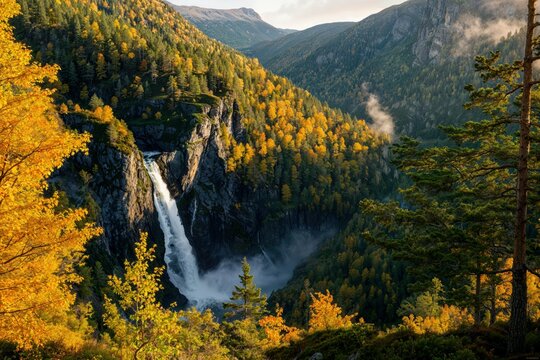 autumn landscape in the mountains