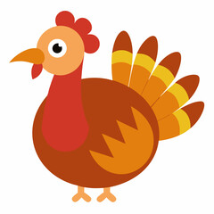 Cartoon thanksgiving turkey illustration