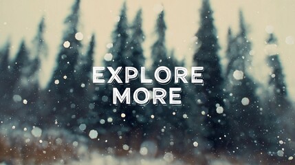 Minimalist wall art with the quote "Explore More" set over a scenic backdrop, perfect for travel blogs or promotional material.