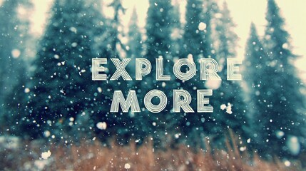 Minimalist wall art with the quote "Explore More" set over a scenic backdrop, perfect for travel blogs or promotional material.